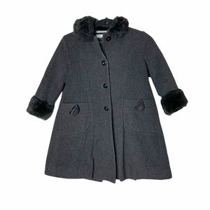 Rothschild girls charcoal wool peacoat Sz 5